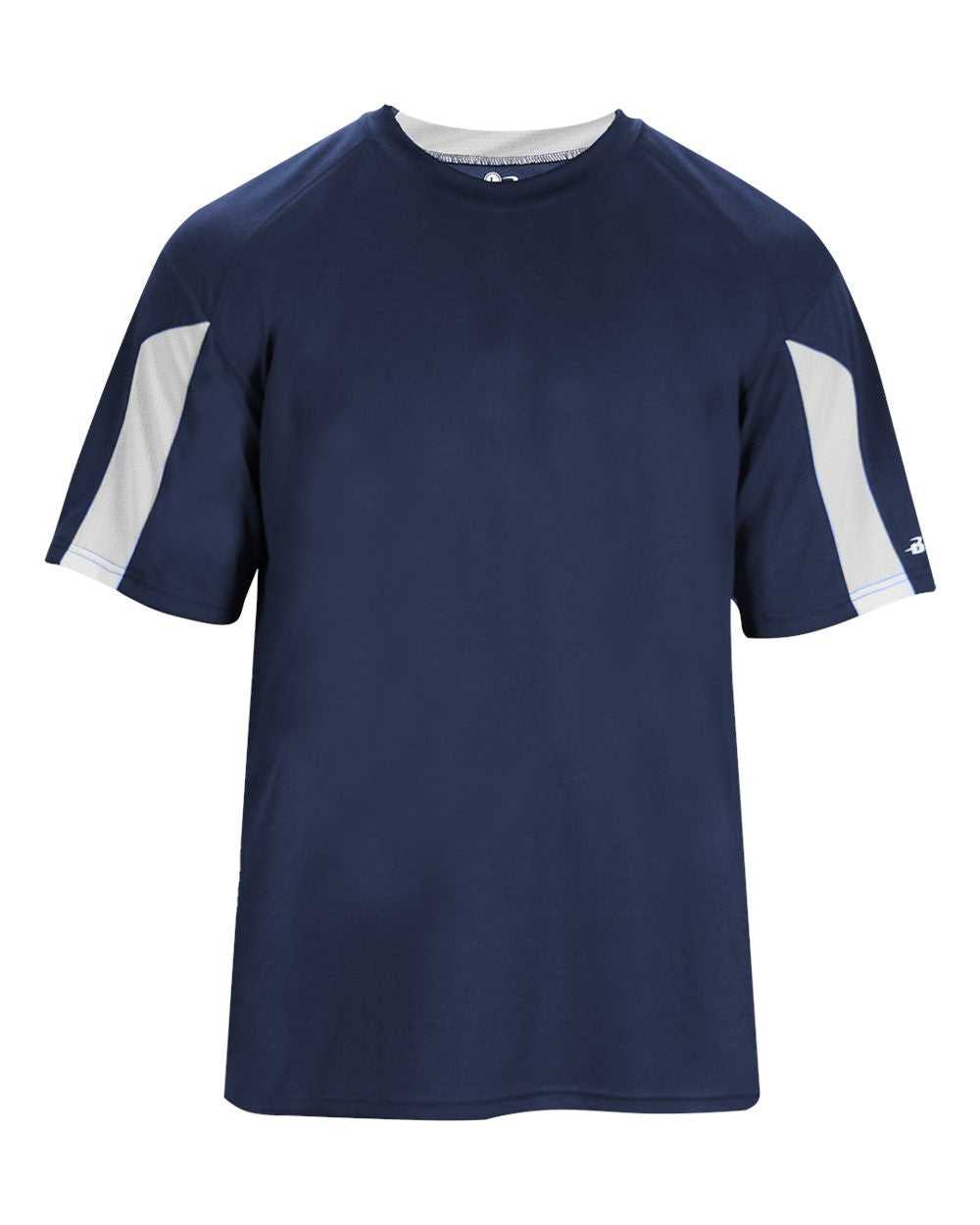 Badger Sport 2176 Striker Youth Tee - Navy White - HIT a Double - 1