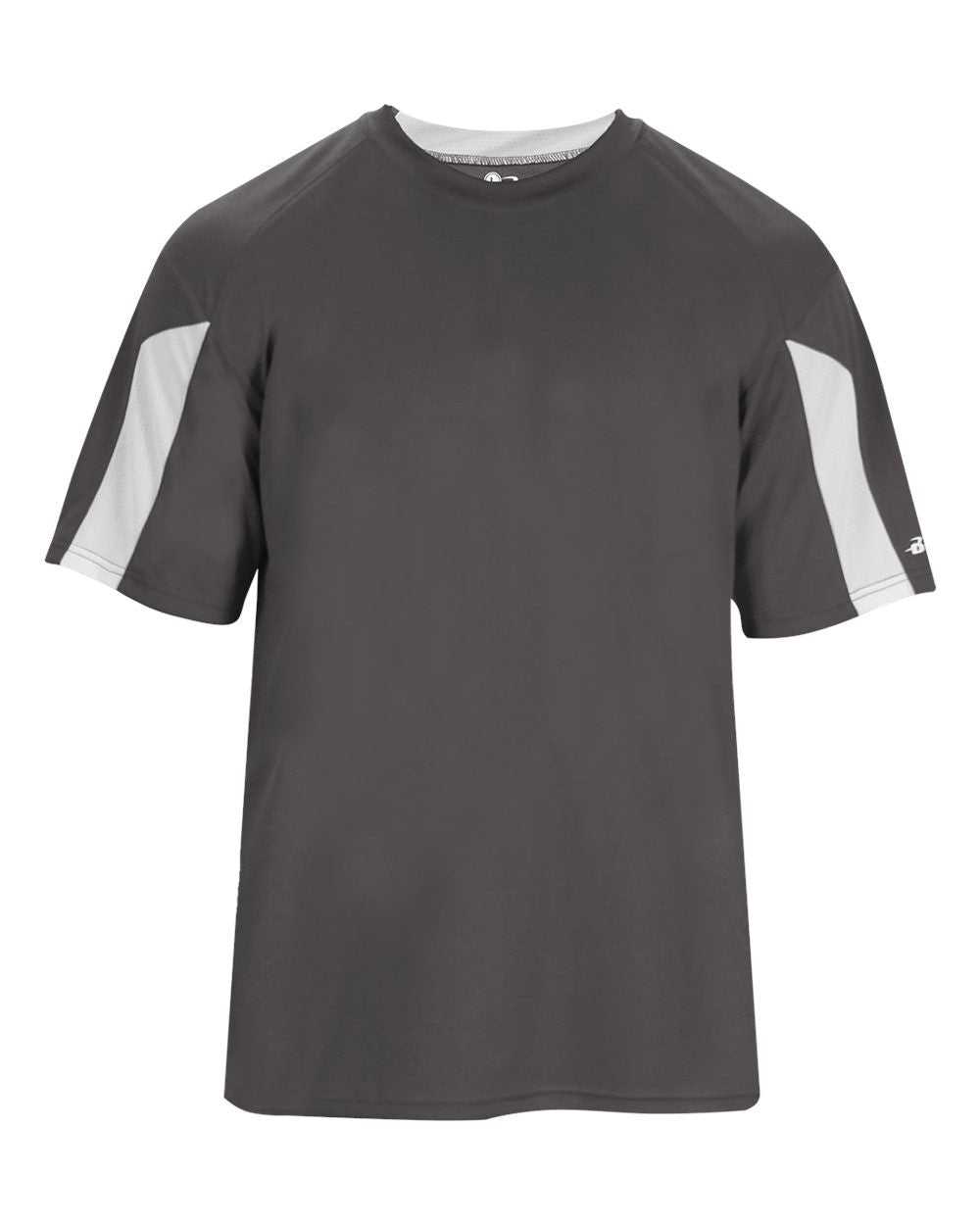 Badger Sport 2176 Striker Youth Tee - Graphite White - HIT a Double - 1