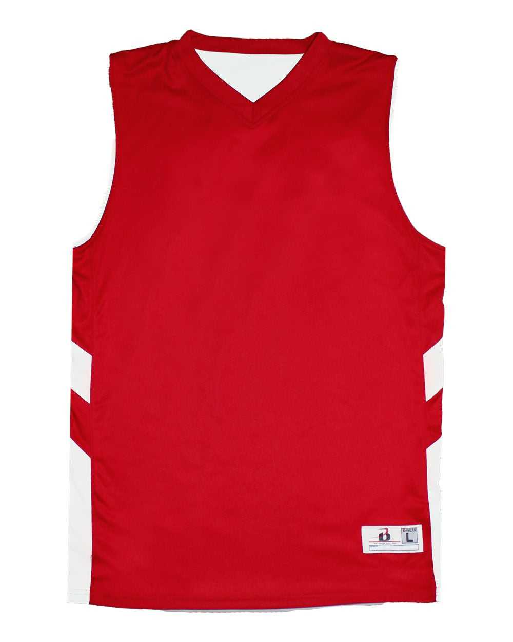Badger Sport 2566 B-Pivot Reversable Youth Tank - Red White - HIT a Double - 1