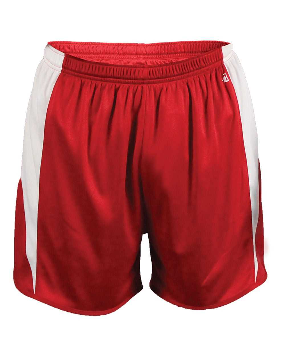 Badger Sport 7273 Stride Short - Red White - HIT a Double - 1