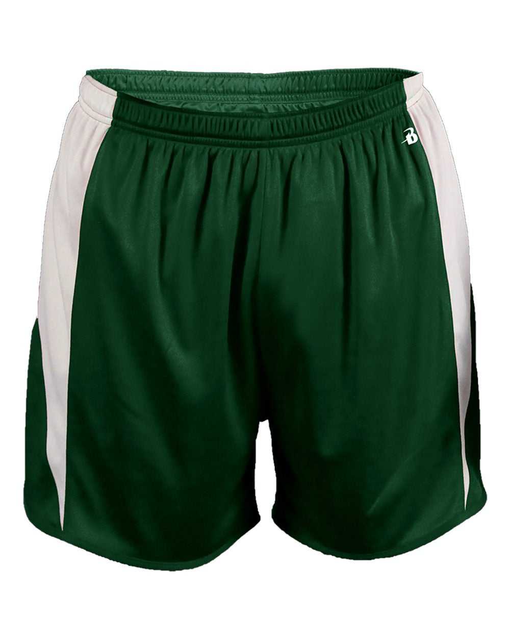 Badger Sport 7273 Stride Short - Forest White - HIT a Double - 1