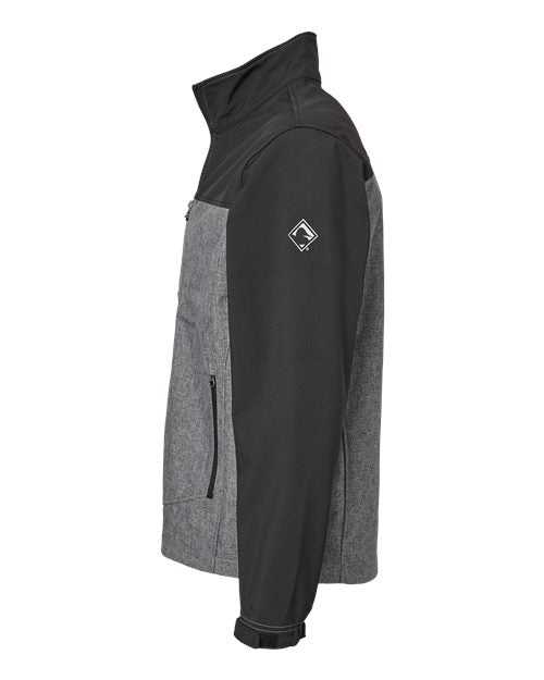Dri Duck 5350T Motion Soft Shell Jacket Tall Sizes - Black Heather Black - HIT a Double - 3