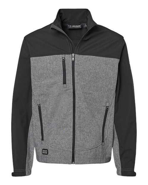 Dri Duck 5350T Motion Soft Shell Jacket Tall Sizes - Black Heather Black - HIT a Double - 1