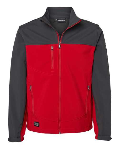 Dri Duck 5350T Motion Soft Shell Jacket Tall Sizes - Red Charcoal - HIT a Double - 1