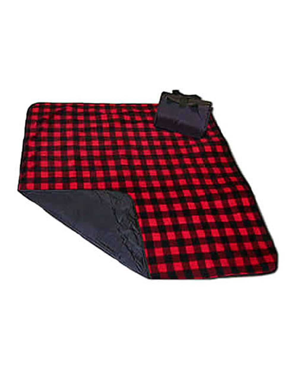 Alpine Fleece 8702 Polyester Nylon Patterned Picnic Blanket - Red Buffalo - HIT a Double