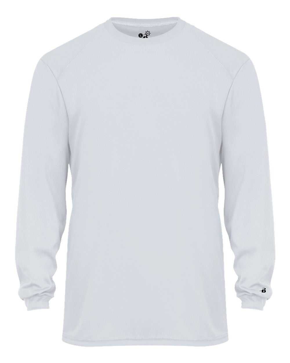 Badger Sport 4004 Ultimate Softlock Long Sleeve Tee - Silver - HIT a Double - 1