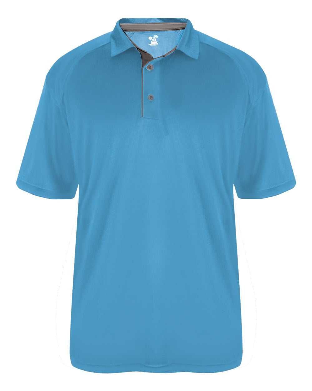 Badger Sport 4040 Ultimate Softlock Polo - Columbia Blue Graphite - HIT a Double - 1