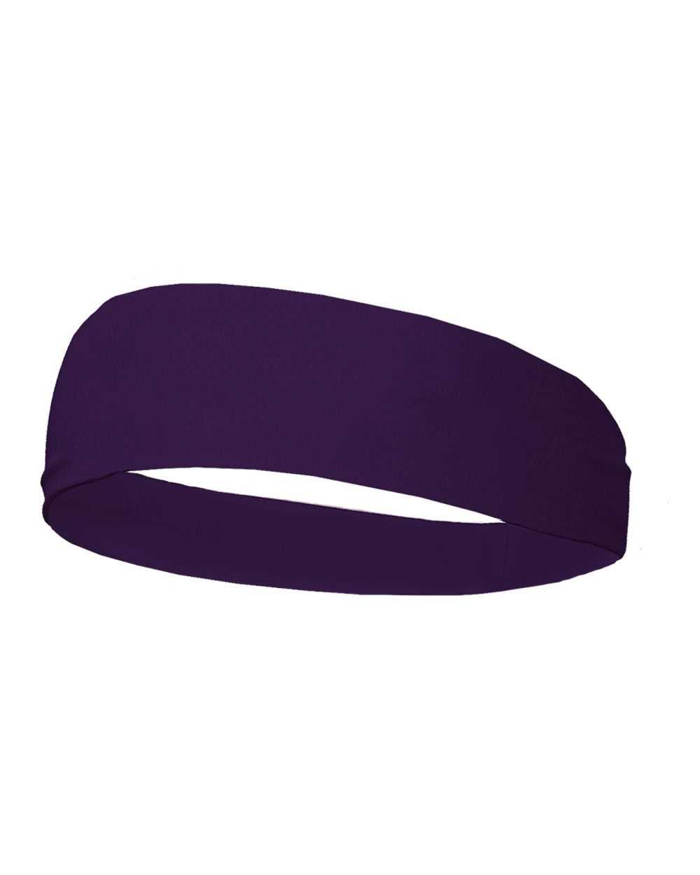 Badger Sport 0301 Wide Headband - Purple - HIT a Double - 1