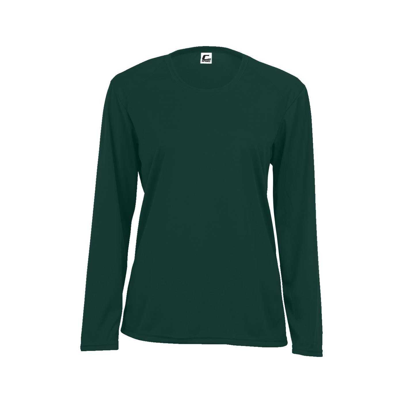 C2 Sport 5604 Long Sleeve Ladies Tee - Forest - HIT a Double - 1