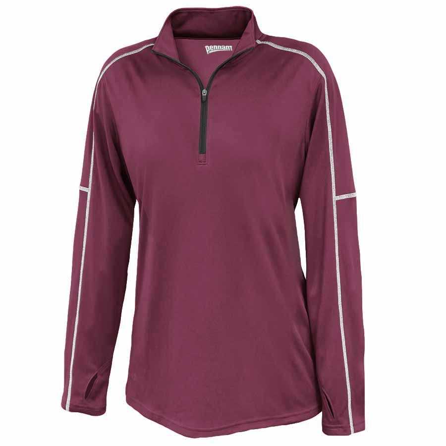 Pennant 5616 Women&#39;s Conquest 1/4 Zip - Maroon - HIT a Double