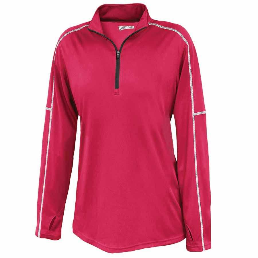 Pennant 5616 Women&#39;s Conquest 1/4 Zip - Red - HIT a Double