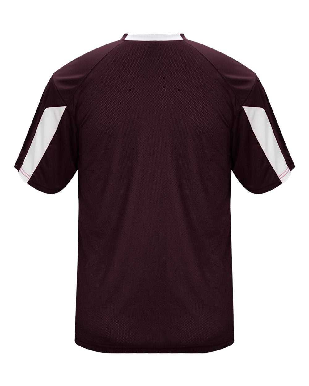 Badger Sport 2176 Striker Youth Tee - Maroon White - HIT a Double - 3