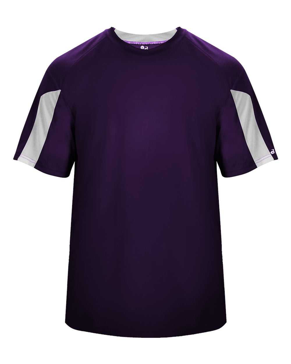 Badger Sport 2176 Striker Youth Tee - Purple White - HIT a Double - 1