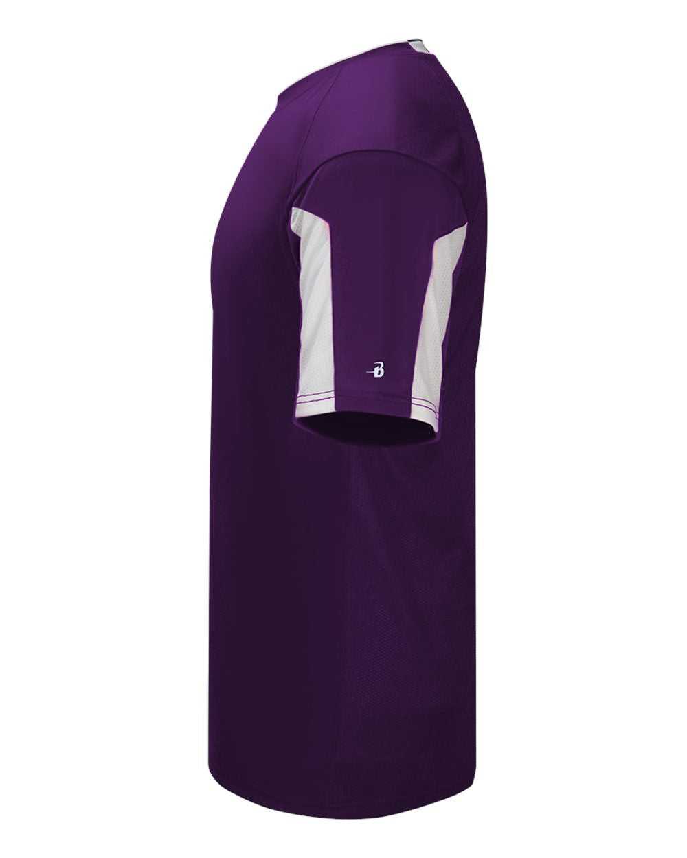 Badger Sport 2176 Striker Youth Tee - Purple White - HIT a Double - 2