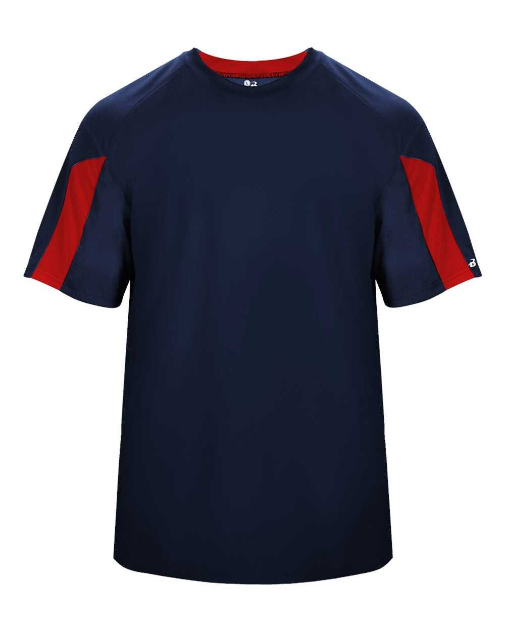 Badger Sport 2176 Striker Youth Tee - Navy Red - HIT a Double - 1