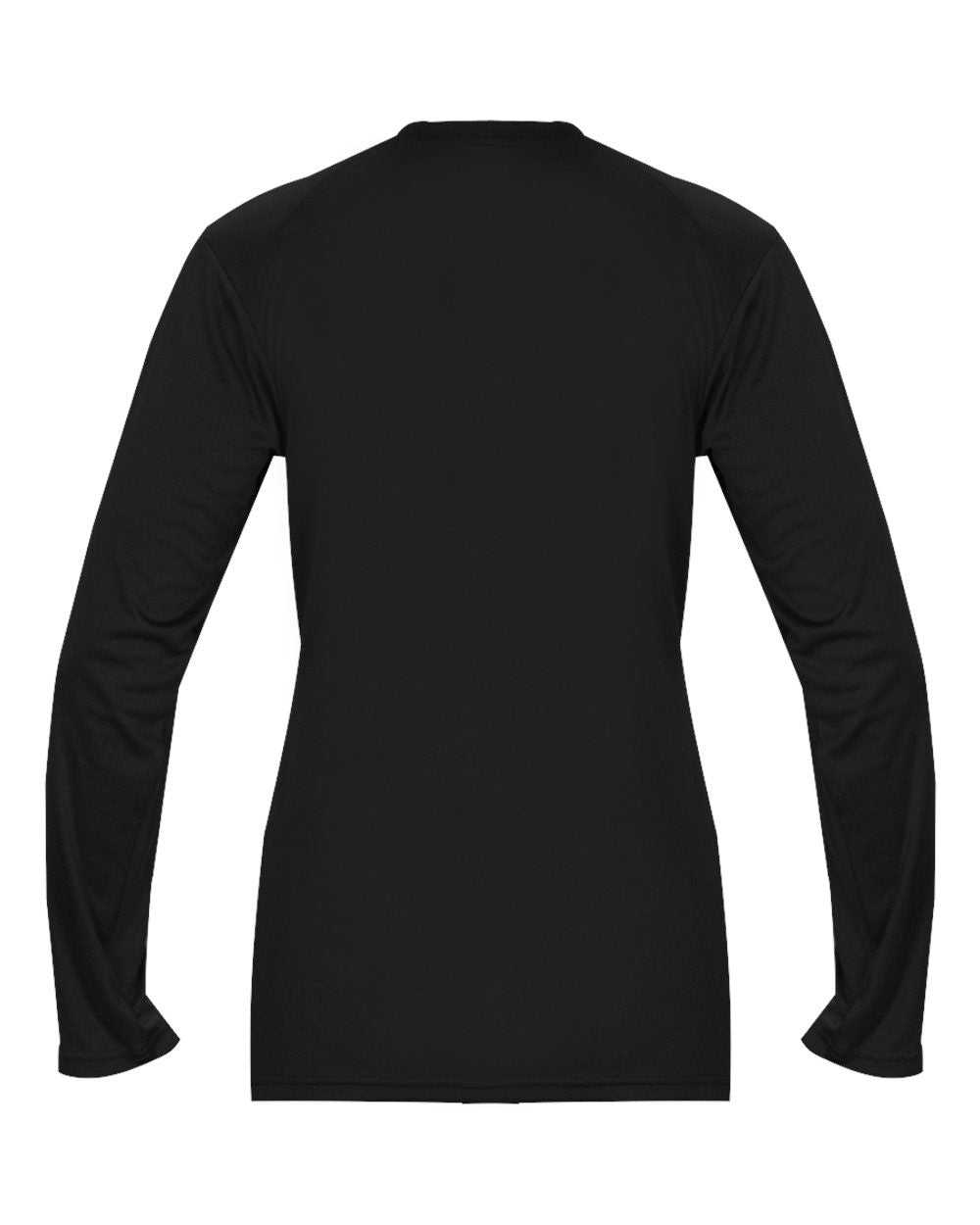 Badger Sport 4064 Ultimate Softlock V-neck Ladies Long Sleeve Tee - Black - HIT a Double - 3