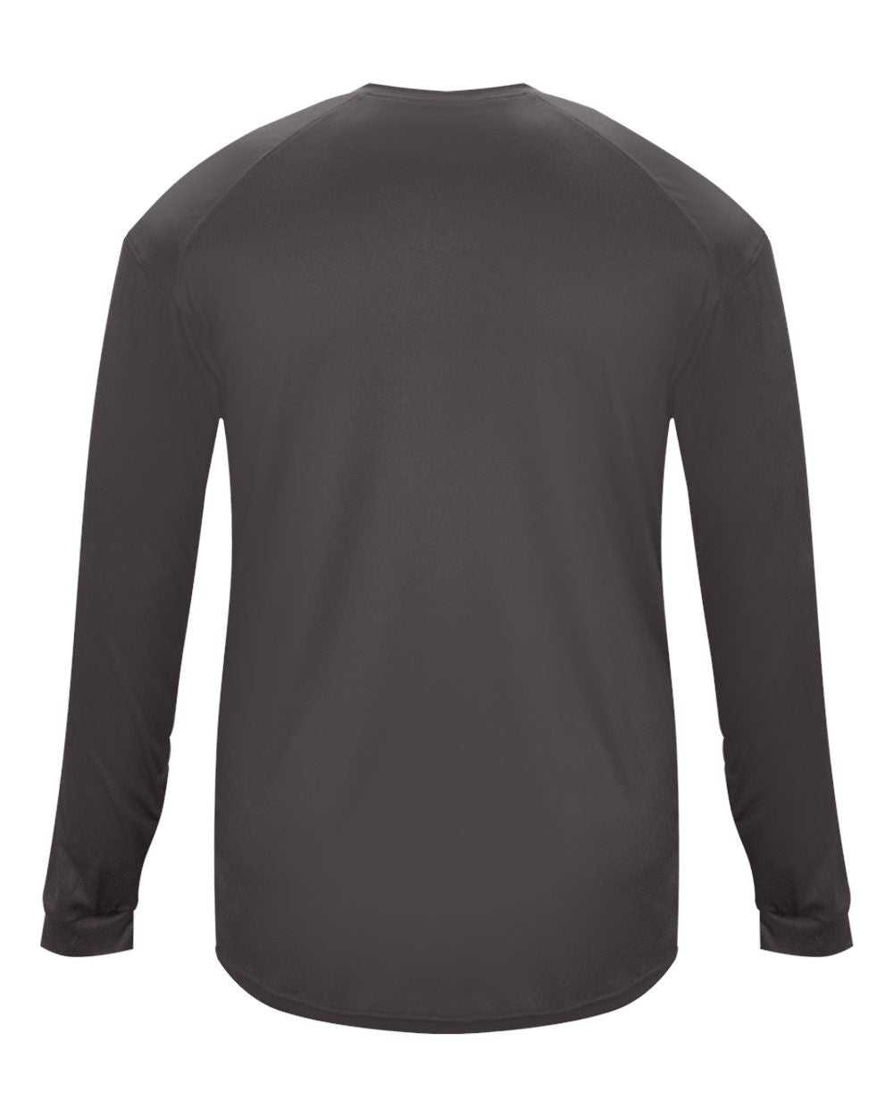 Badger Sport 2004 Ultimate Softlock Youth Long Sleeve Tee - Graphite - HIT a Double - 3