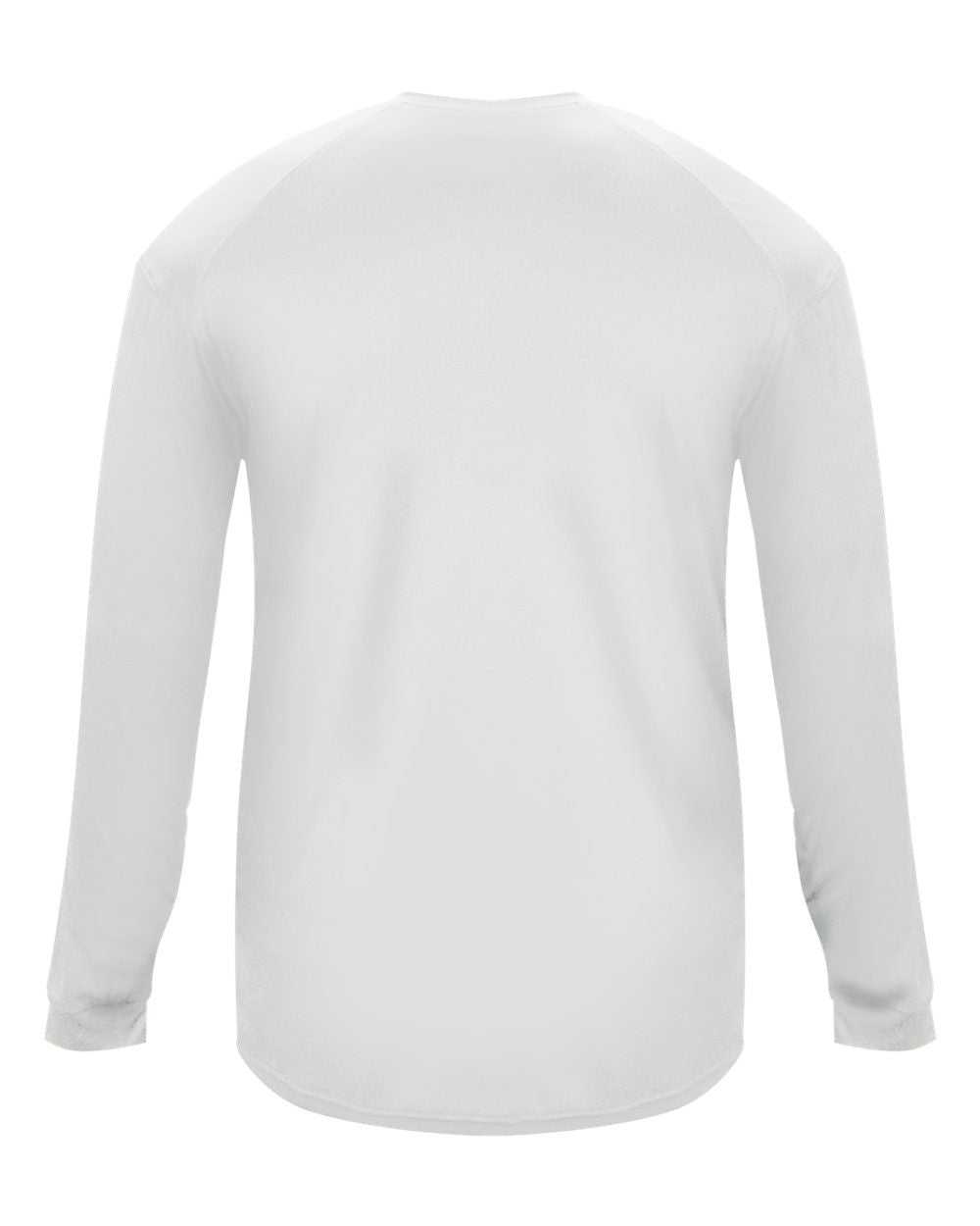 Badger Sport 2004 Ultimate Softlock Youth Long Sleeve Tee - White - HIT a Double - 3