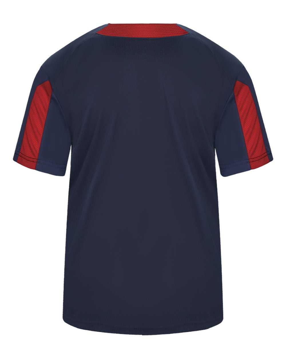 Badger Sport 2976 Youth Striker Badger Sport Placket - Navy Red - HIT a Double - 3