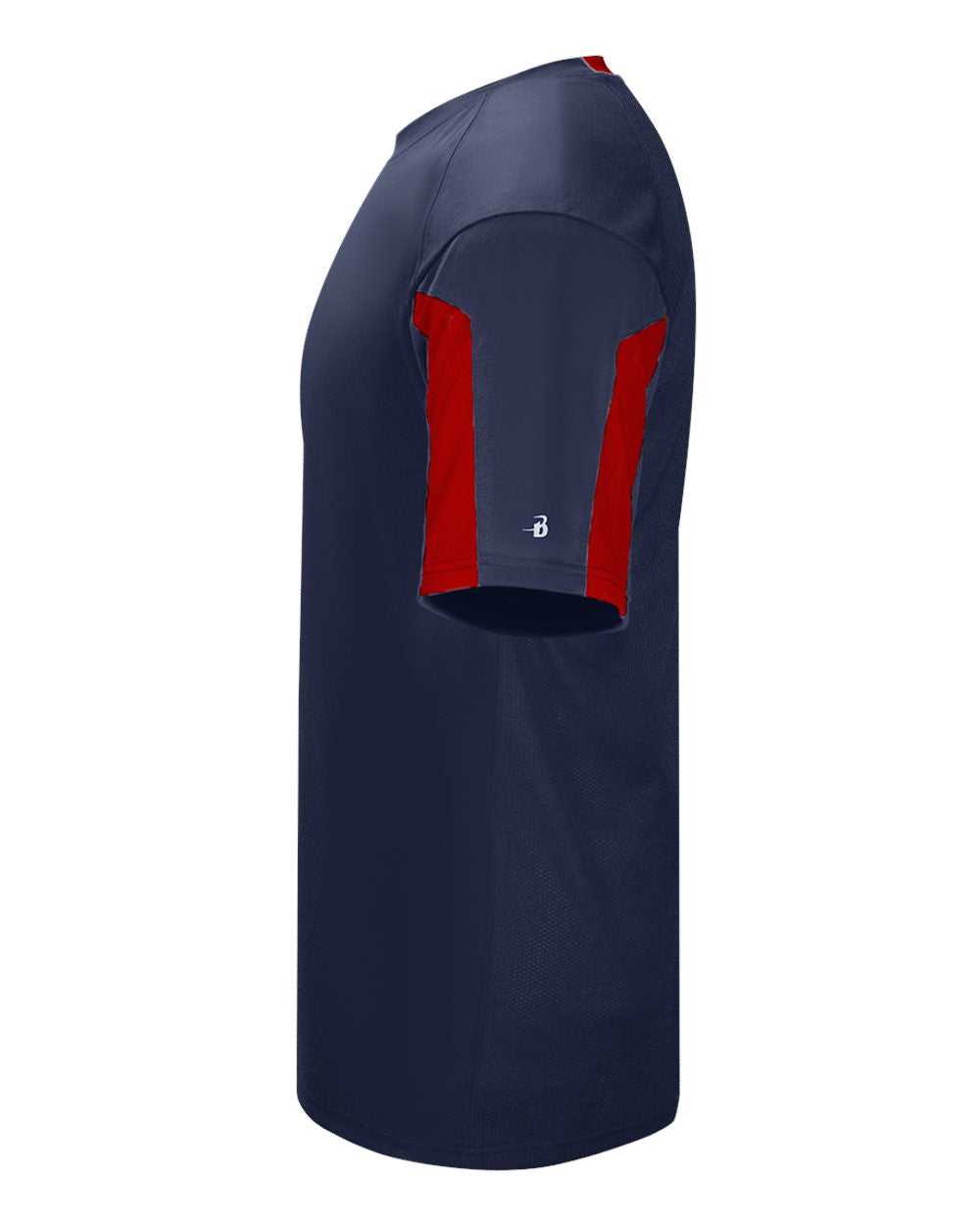 Badger Sport 2976 Youth Striker Badger Sport Placket - Navy Red - HIT a Double - 2