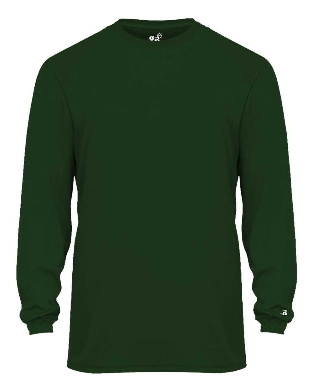 Badger Sport 4004 Ultimate Softlock Long Sleeve Tee - Forest - HIT a Double - 1