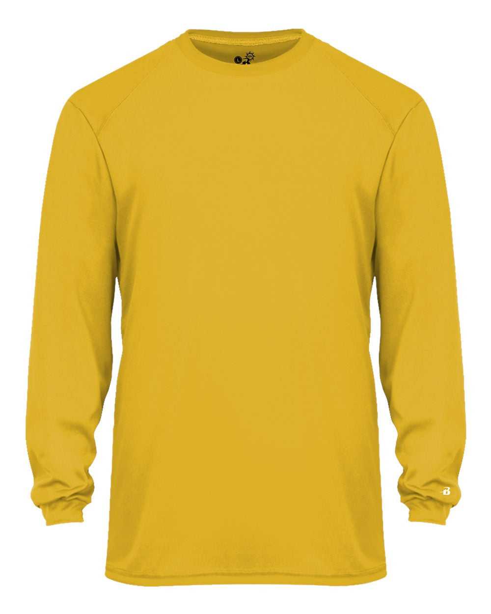 Badger Sport 4004 Ultimate Softlock Long Sleeve Tee - Gold - HIT a Double - 1