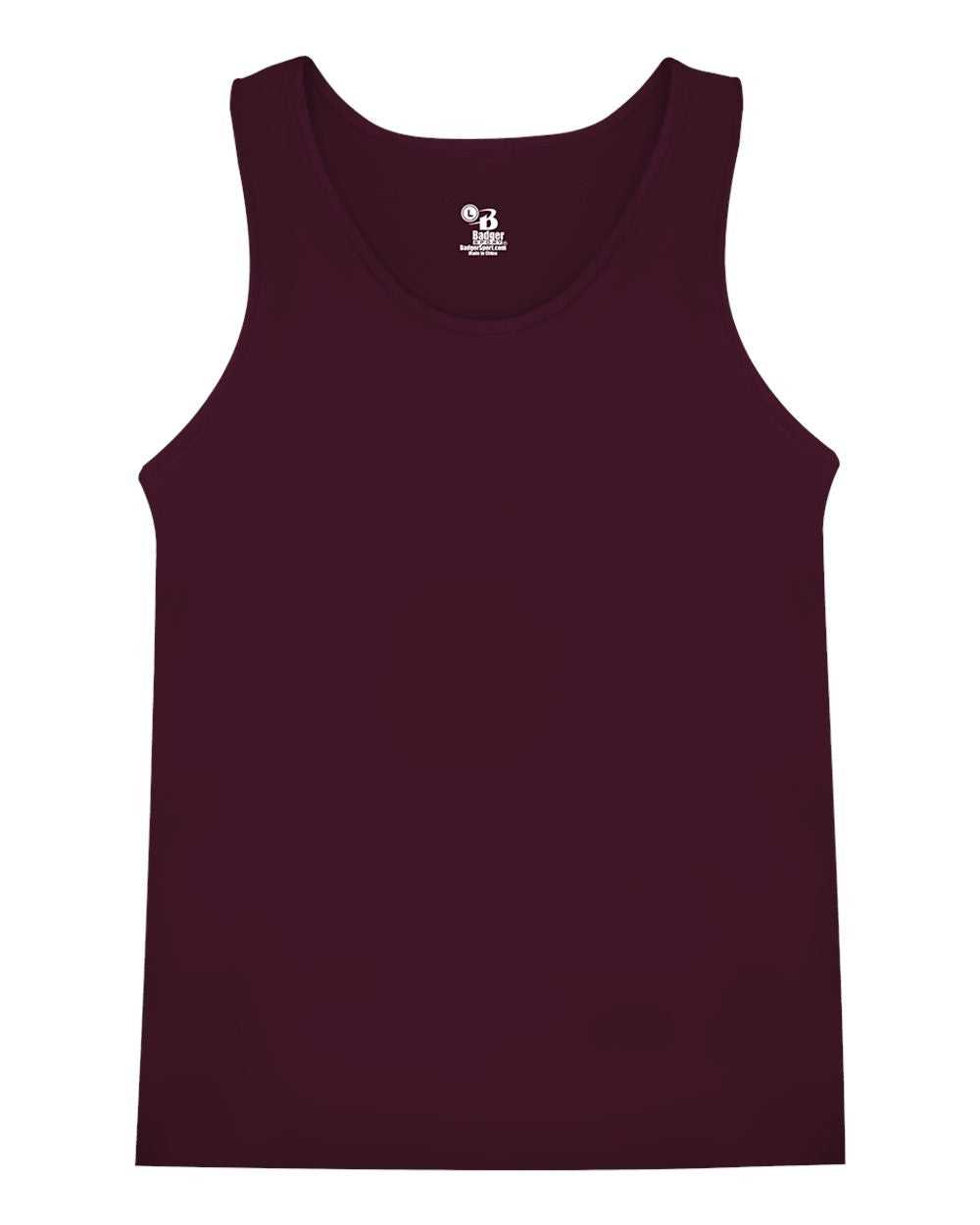 Badger Sport 2662 B-Core Youth Tank - Maroon - HIT a Double - 1