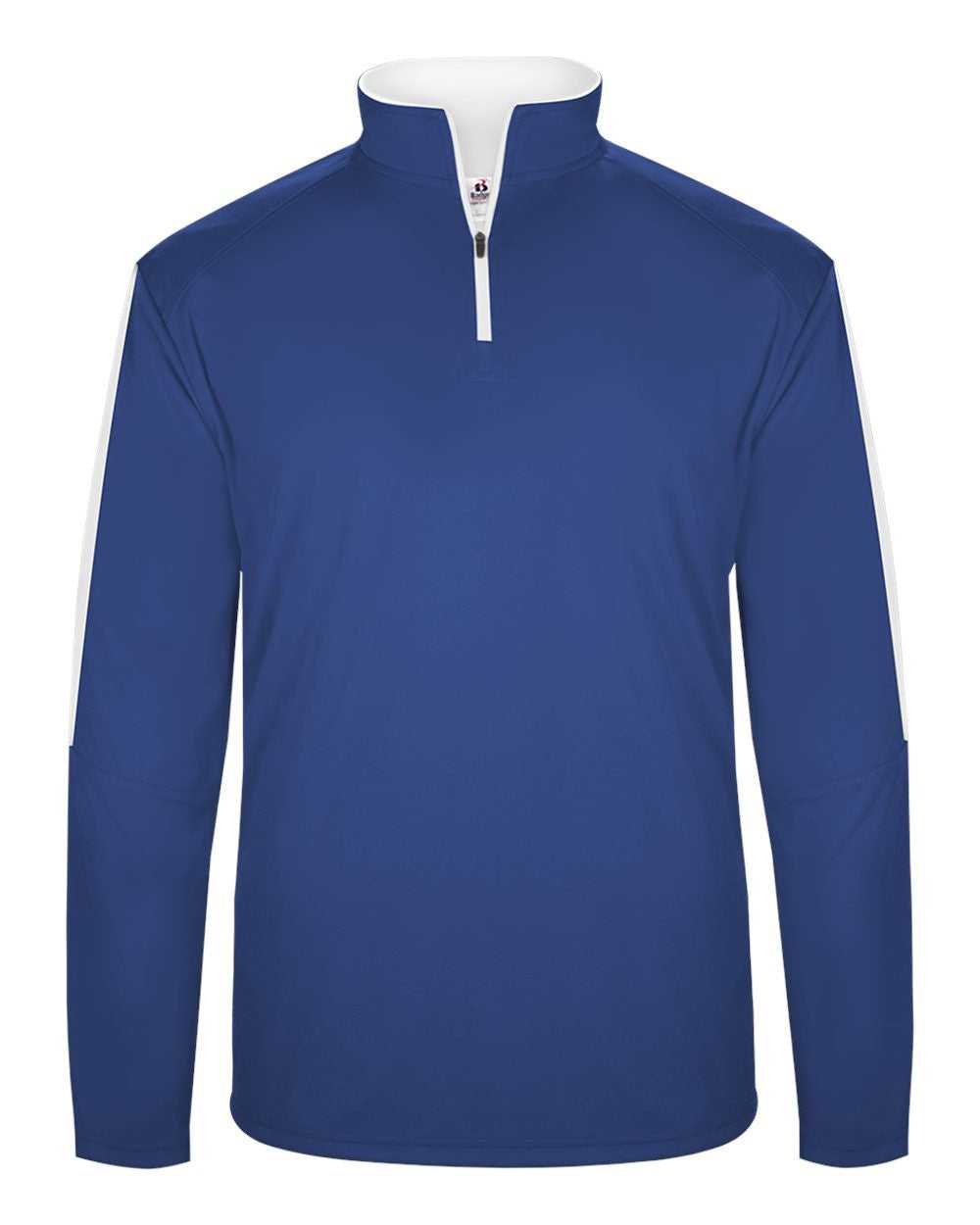 Badger Sport 4106 Sideline 1/4 Zip - Royal White - HIT a Double - 1