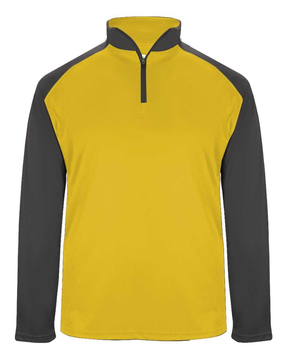 Badger Sport 4006 Ultimate Softlock Sport 1/4 Zip - Gold Graphite - HIT a Double - 1