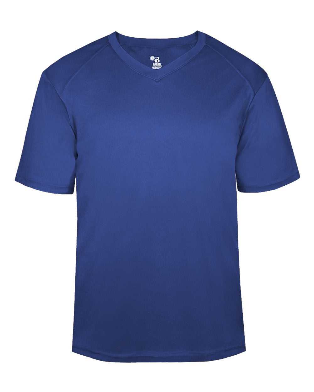 Badger Sport 4124 B-Core V-neck Tee - Royal - HIT a Double - 1