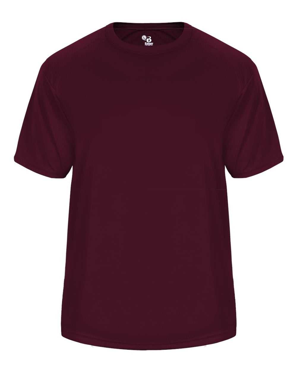 Badger Sport 4170 Vent Back Tee - Maroon - HIT a Double - 1