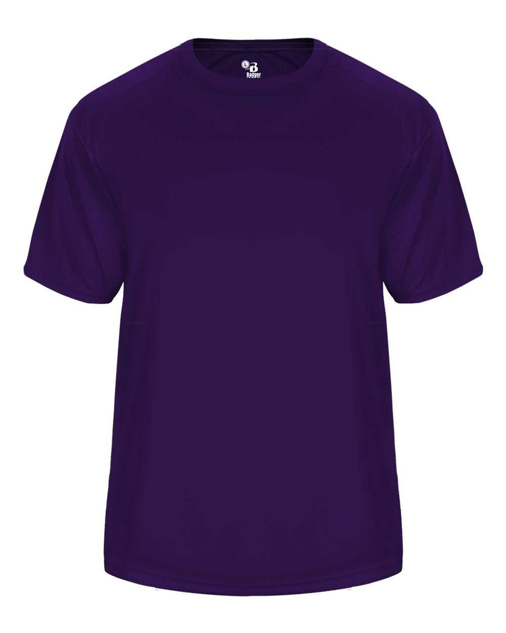 Badger Sport 4170 Vent Back Tee - Purple - HIT a Double - 1