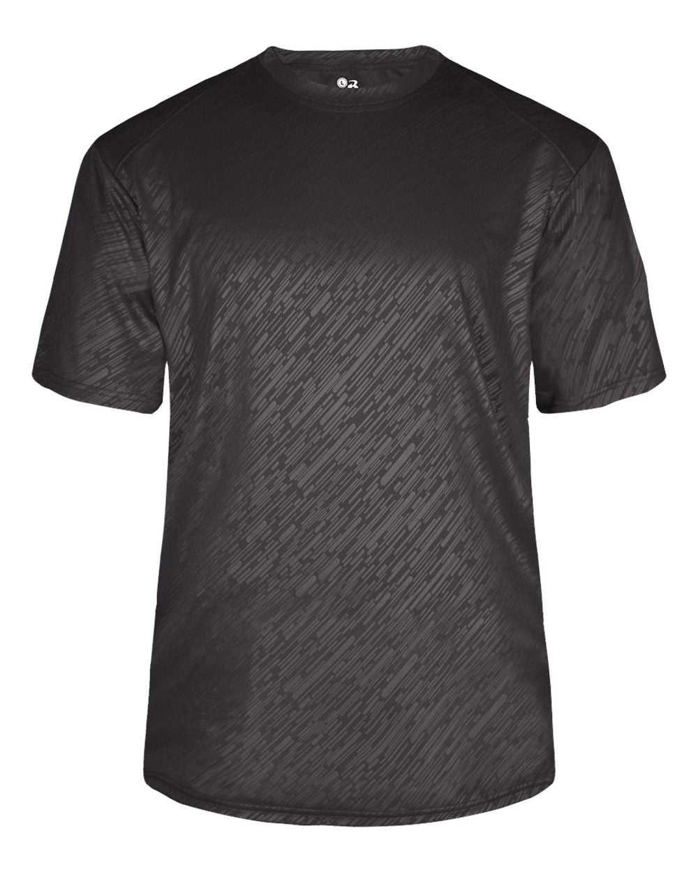 Badger Sport 4131 Line Embossed Tee - Graphite Line Embossed - HIT a Double - 1