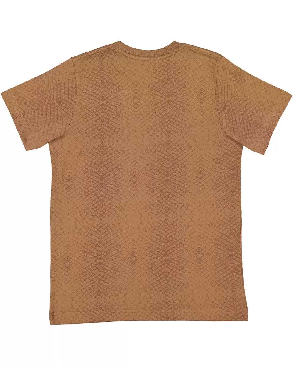 Lat 6101 Youth Fine Jersey Tee - Brown Reptile" - "HIT a Double