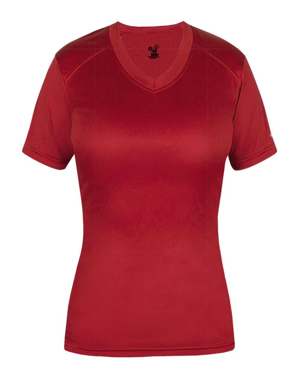 Badger Sport 6462 Ultimate Softlock Fitted Ladies Tee - Red - HIT a Double - 1