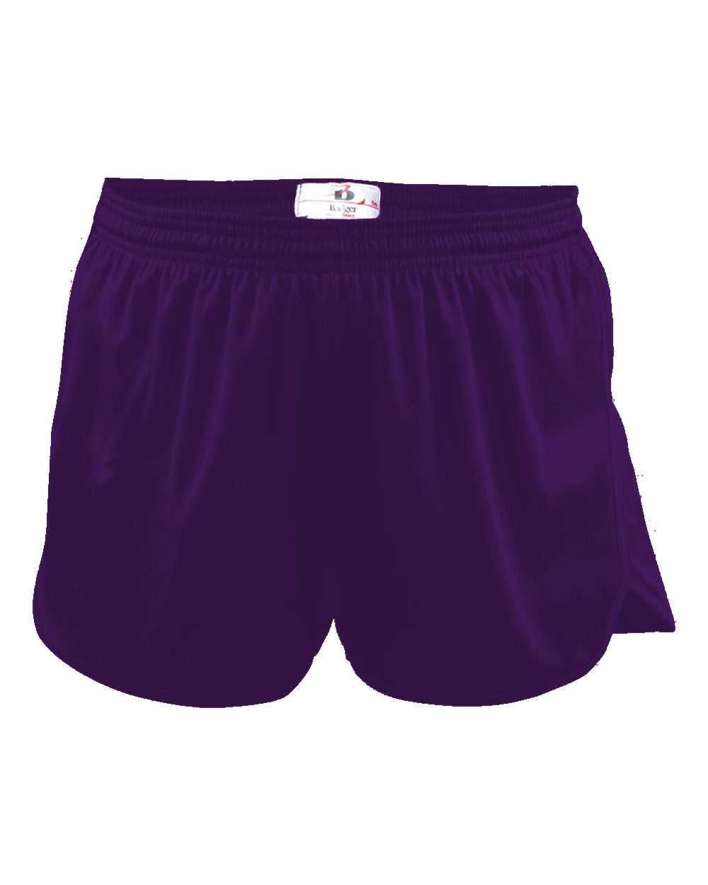 Badger Sport 2272 B-Core Youth Track Short - Purple - HIT a Double - 1
