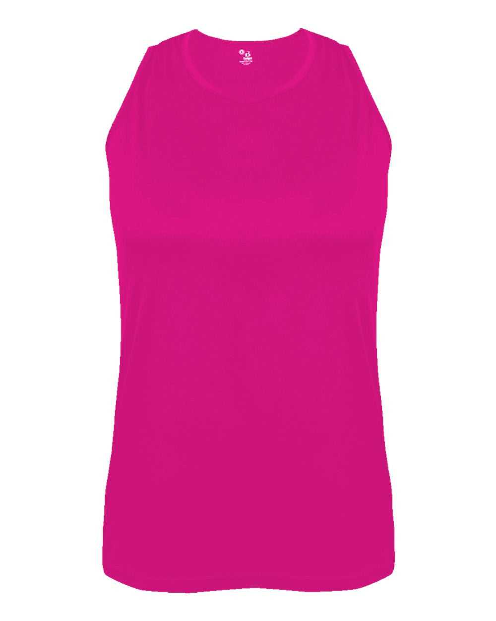 Badger Sport 8962 B-Core Ladies Singlet - Hot Pink - HIT a Double - 1