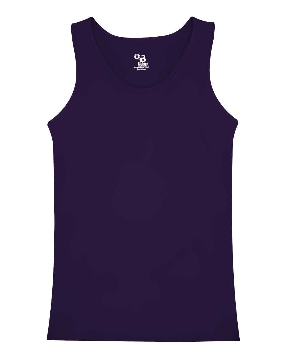 Badger Sport 8962 B-Core Ladies Singlet - Purple - HIT a Double - 1