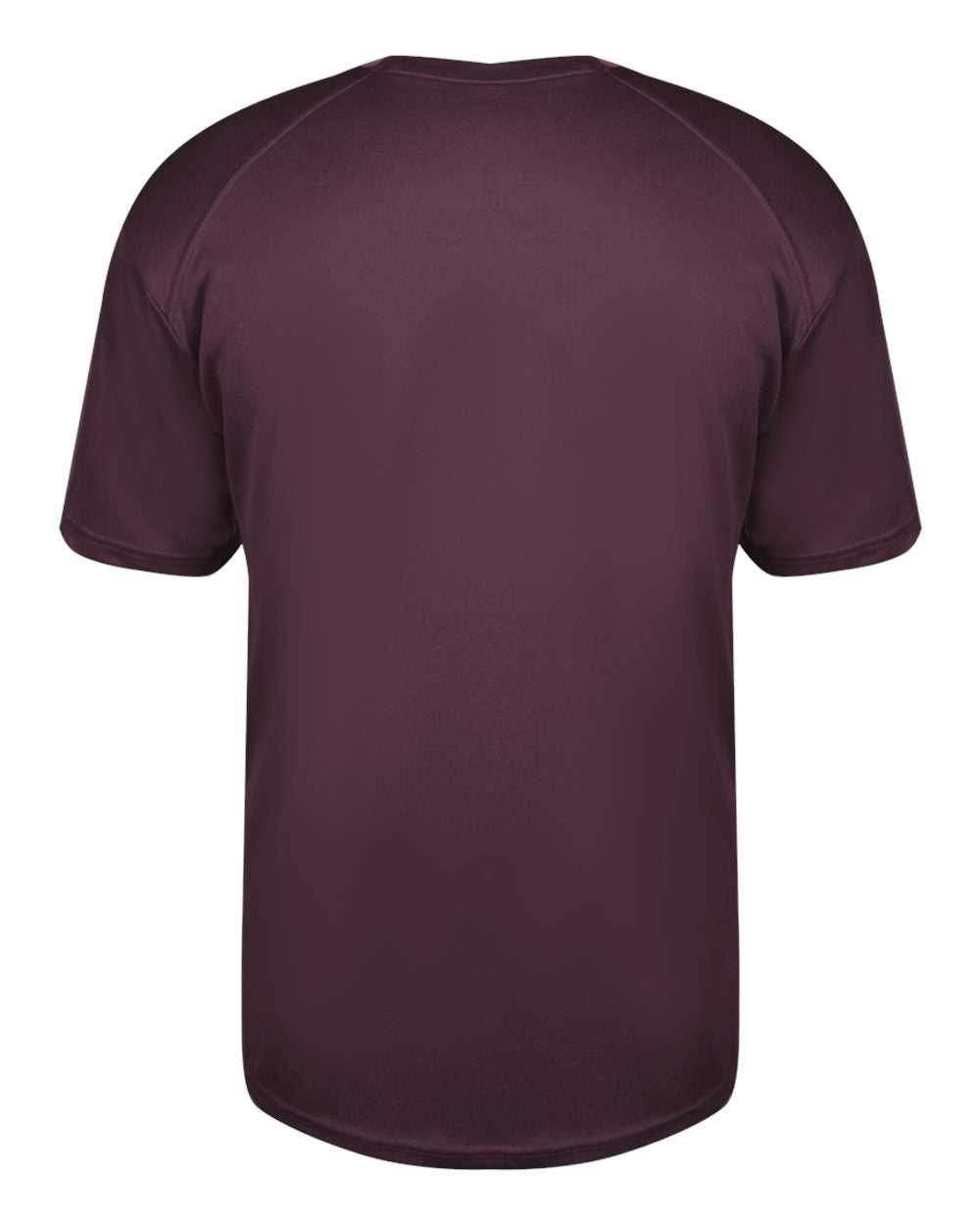 Badger Sport 4124 B-Core V-neck Tee - Maroon - HIT a Double - 3