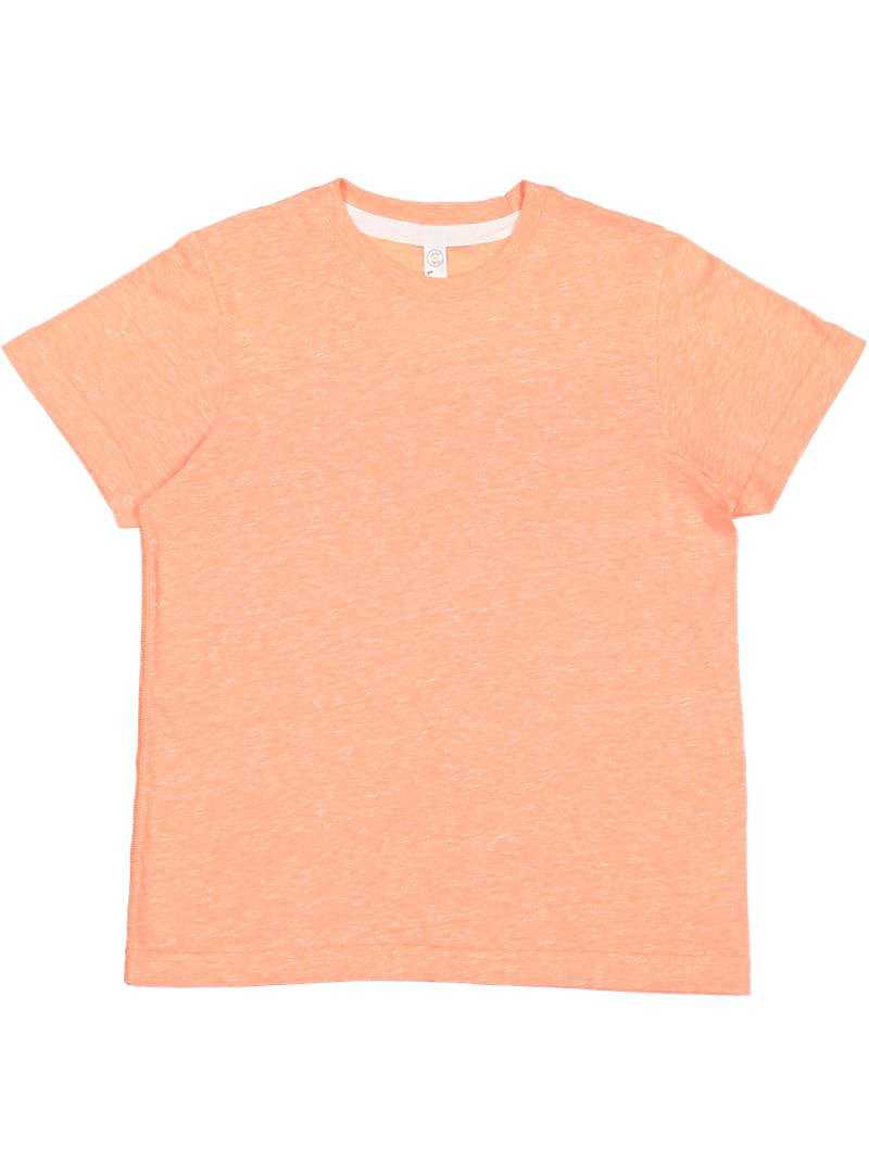 Lat 6191 Youth Harborside Melange T-Shirt - Papaya Melange - HIT a Double - 1