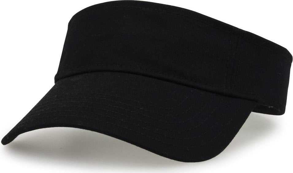 The Game GB464 Cotton Twill Visor - Black - HIT A Double