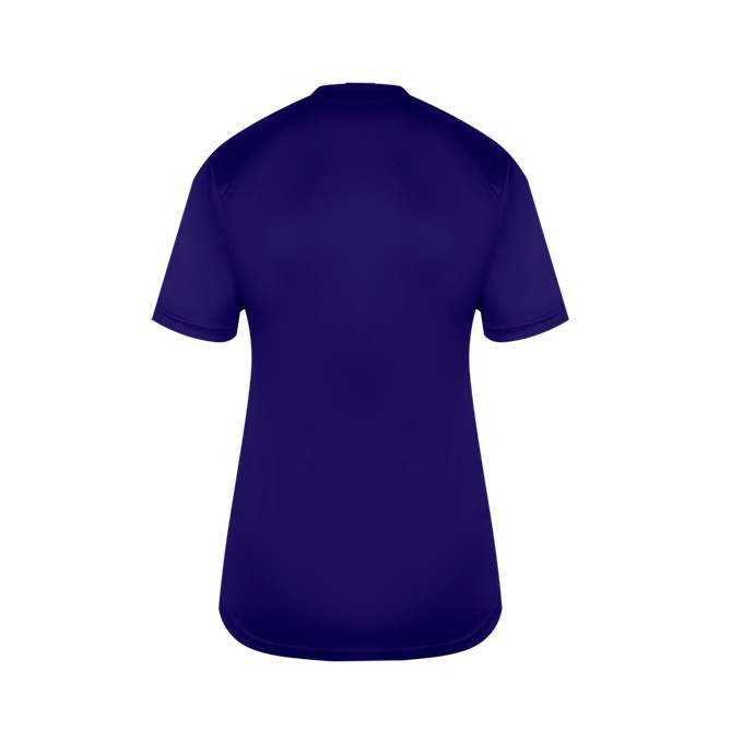 Badger Sport 6462 Ultimate Softlock Fitted Ladies Tee - Purple - HIT a Double - 3