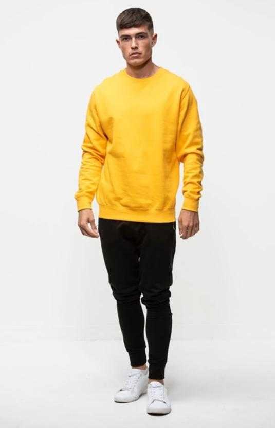 Just Hoods JHA030 College Sweat Crew Neck - Gold - HIT a Double