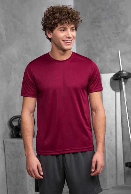 Just Cool JCA001 Cool Tee - Burgundy - HIT a Double