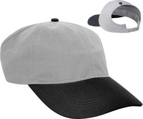 OTTO 69-291 Brushed Cotton Twill Ponytail Low Profile Pro Style Soft Crown Cap - Black Gray - HIT a Double - 1