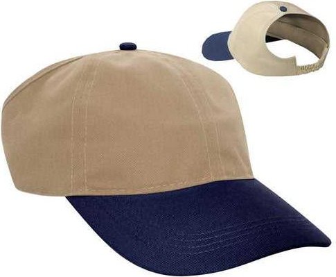 OTTO 69-291 Brushed Cotton Twill Ponytail Low Profile Pro Style Soft Crown Cap - Navy Khaki - HIT a Double - 1