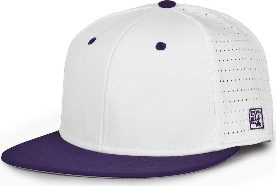 The Game GB998 Perforated GameChanger Cap - White Purple - HIT A Double