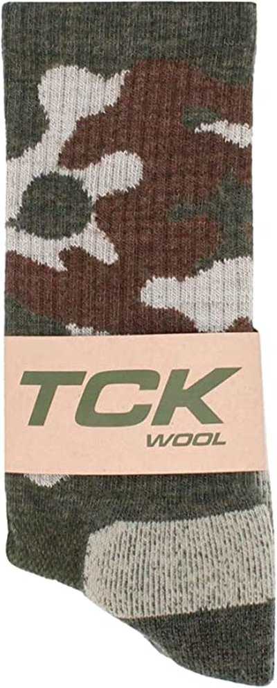 TCK Merino Wool Crew Socks - Green Camo - HIT a Double