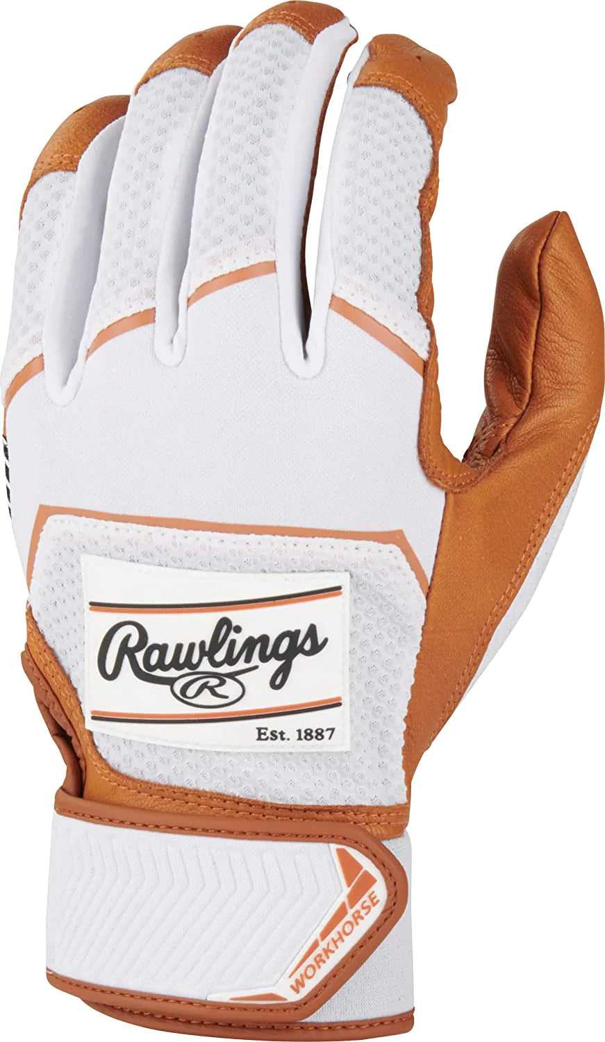 Rawlings 2022 Workhorse Youth Batting Gloves - Caramel White - HIT a Double