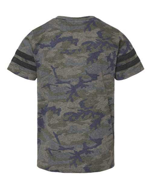 Lat 6137 Youth Football Fine Jersey Tee - Vintage Camo Vintage Smoke - HIT a Double - 2